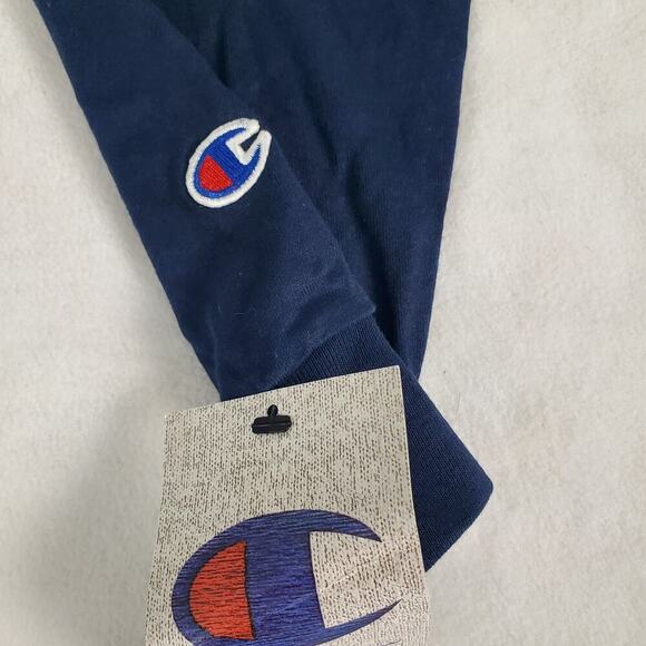 Champion Michigan Alumni T-Shirt Mens 2XL Blue Long Sleeve Cotton Crew Neck - Picture 3 of 7